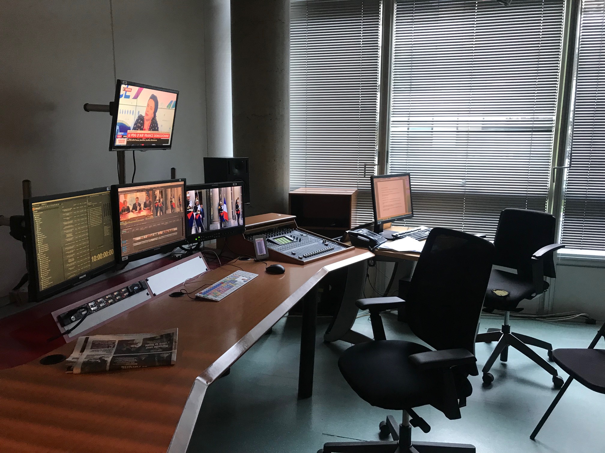 La salle de montage dans laquelle j'ai réalisé mon sujet