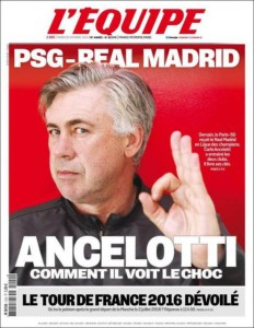 Une du quotidien l'Equipe du mardi 20 octobre 2015